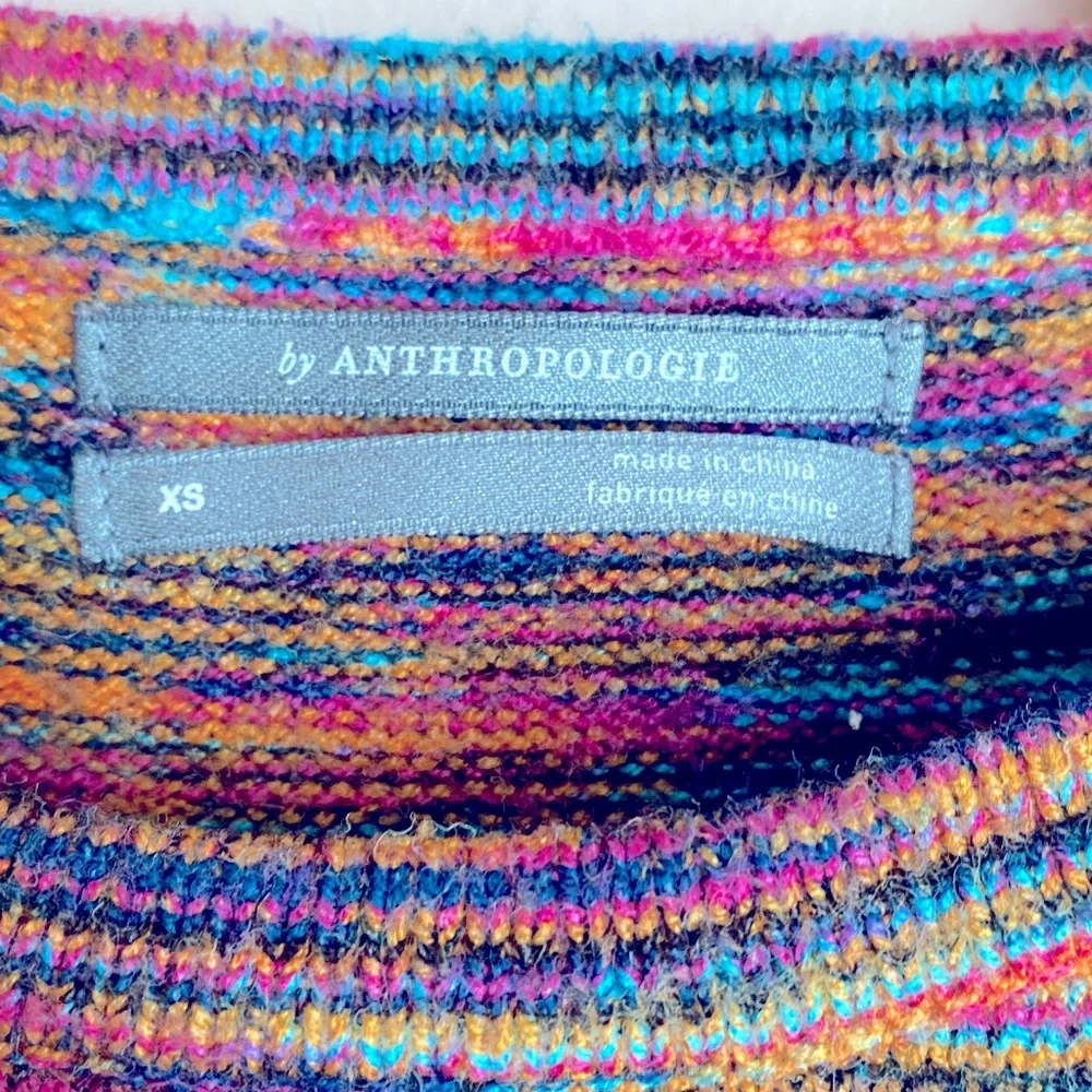 Anthropologie Ruby Striped Flutter Sleeve knit multicolor Top XS